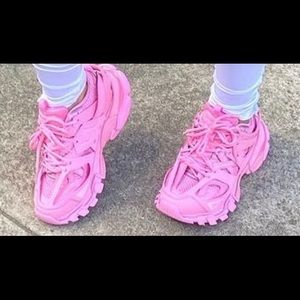 Pink Balenciaga track trainers